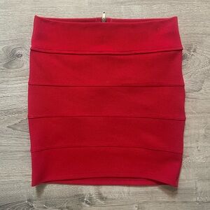 Charlotte Russe Vibrant Red Mini Skirt